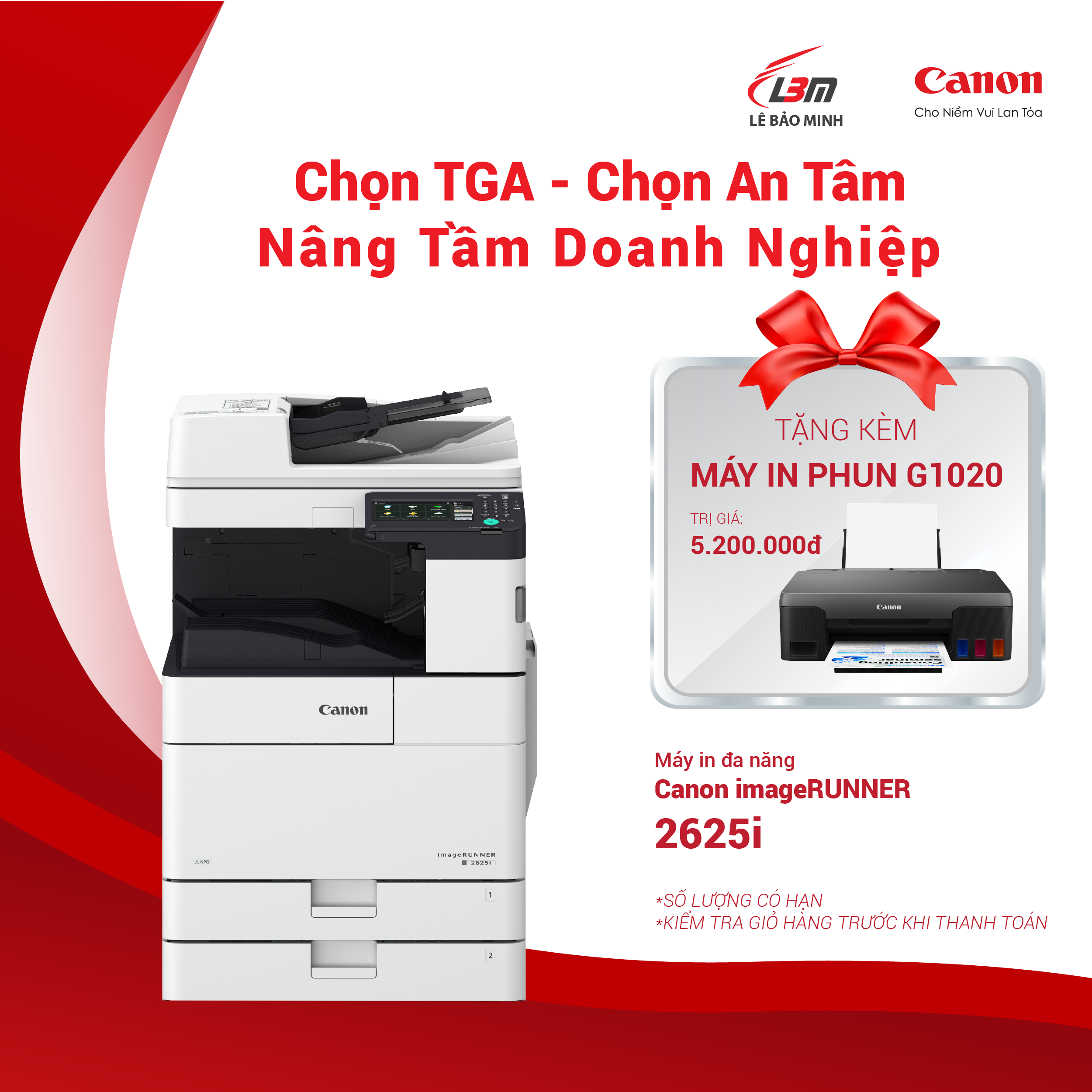Máy Photocopy Canon iR2625i - Giá Khuyến mãi khi ký hợp đồng dịch vụ TGA