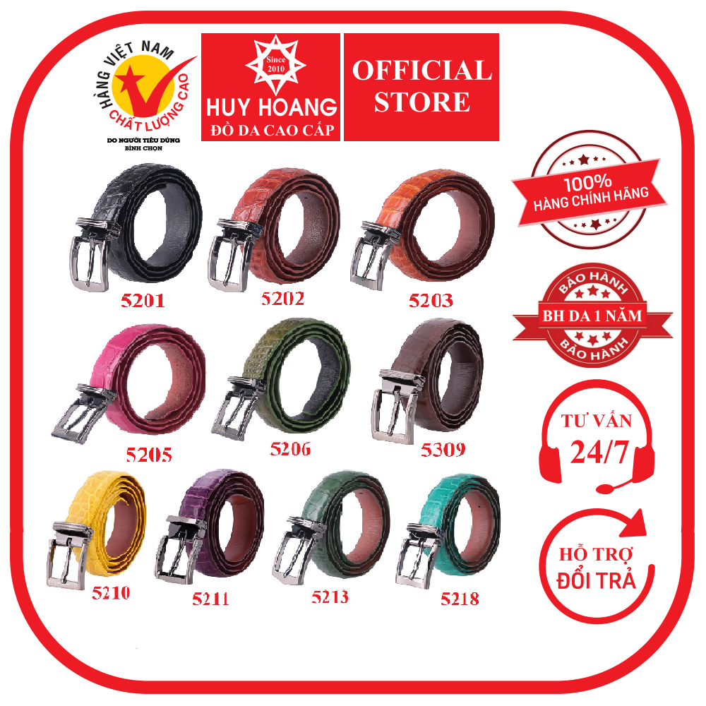 Thắt lưng nữ da cá sấu 2,5p nhiều màu hk5201-18