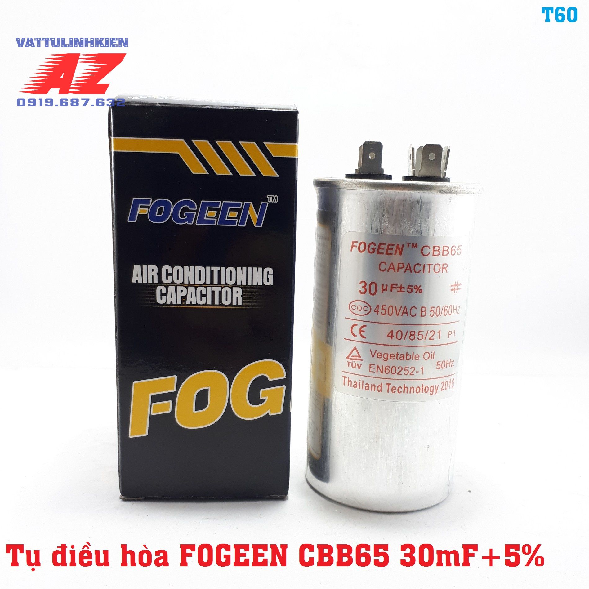 Tụ fogeen cbb65 30mf+5%
