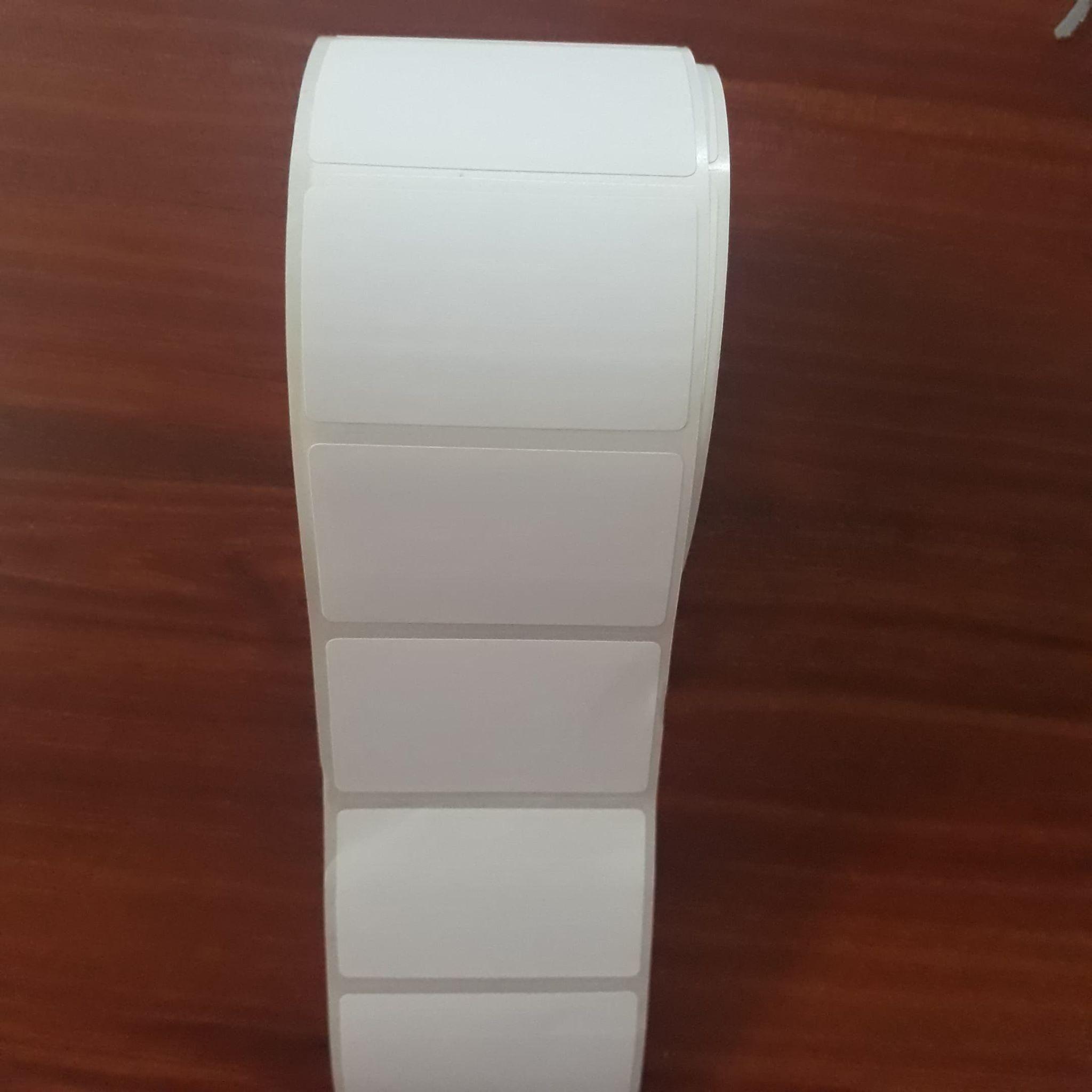 10 cuộn giấy in tem trà sữa, decal in nhiệt, giấy in tem mã vạch 1 tem 50x30mm, cuộn 30m