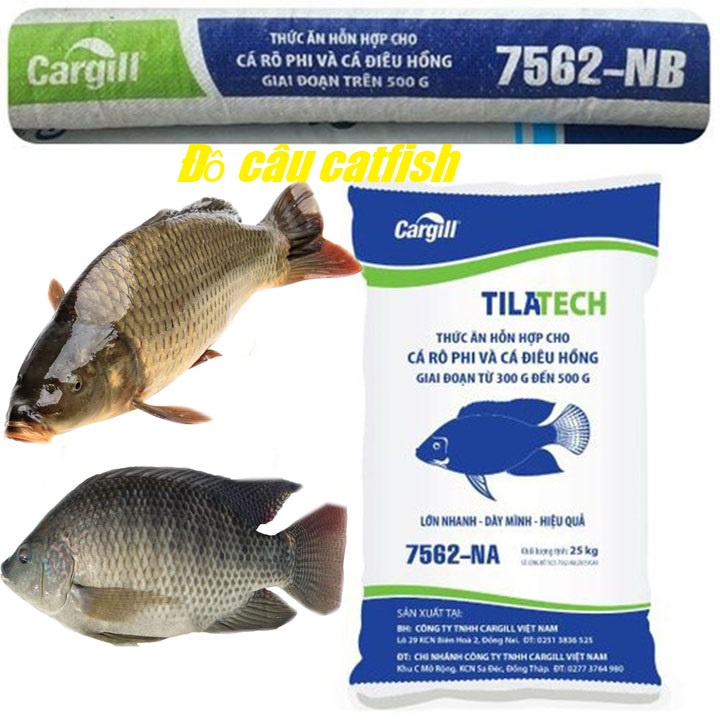 5KG Thức Ăn Cá Cargill 7562 28% Đạm Thức Ăn Cá Tra Cám Cá Diêu Hồng Thức Ăn Cá Koi Thức Ăn Cá Trê Mồi Câu Cá Tra