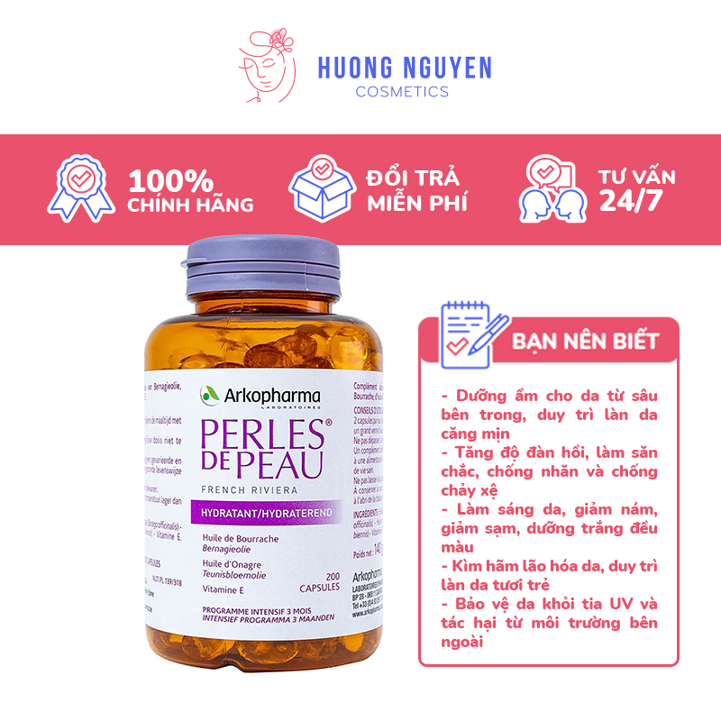 Viên Uống Đẹp Da Arkopharma Perles De Peau Số 1 Tại Pháp