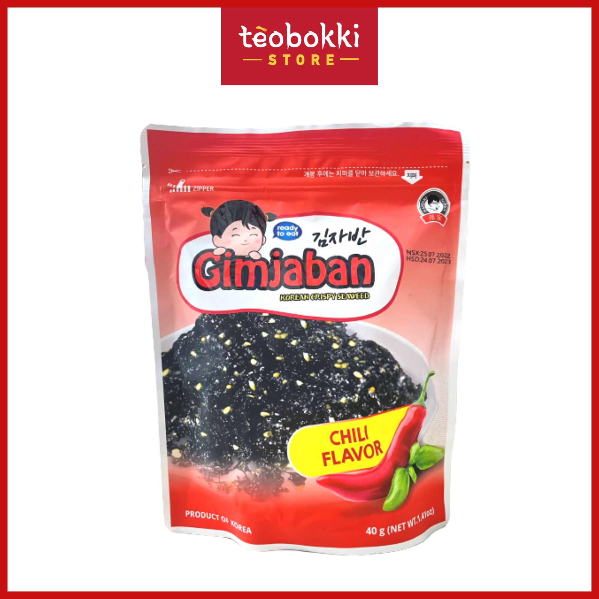 Rong biển trộn cơm Gimjaban vị cay 40g