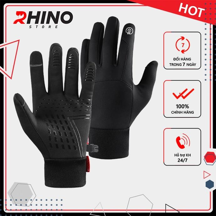 Găng tay giữ ấm mùa đông chống gió kháng nước mưa Rhino G101 Bao tay thể thao cảm ứng điện thoại đi xe máy xe đạp