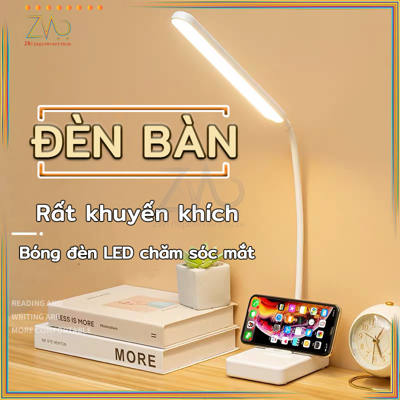 Đèn để bàn học đèn học để bàn đèn học led,đèn đọc sách để bàn làm việc đọc sách pin tích điện chống cận thị 3 màu ánh sáng cảm ứng thông minh