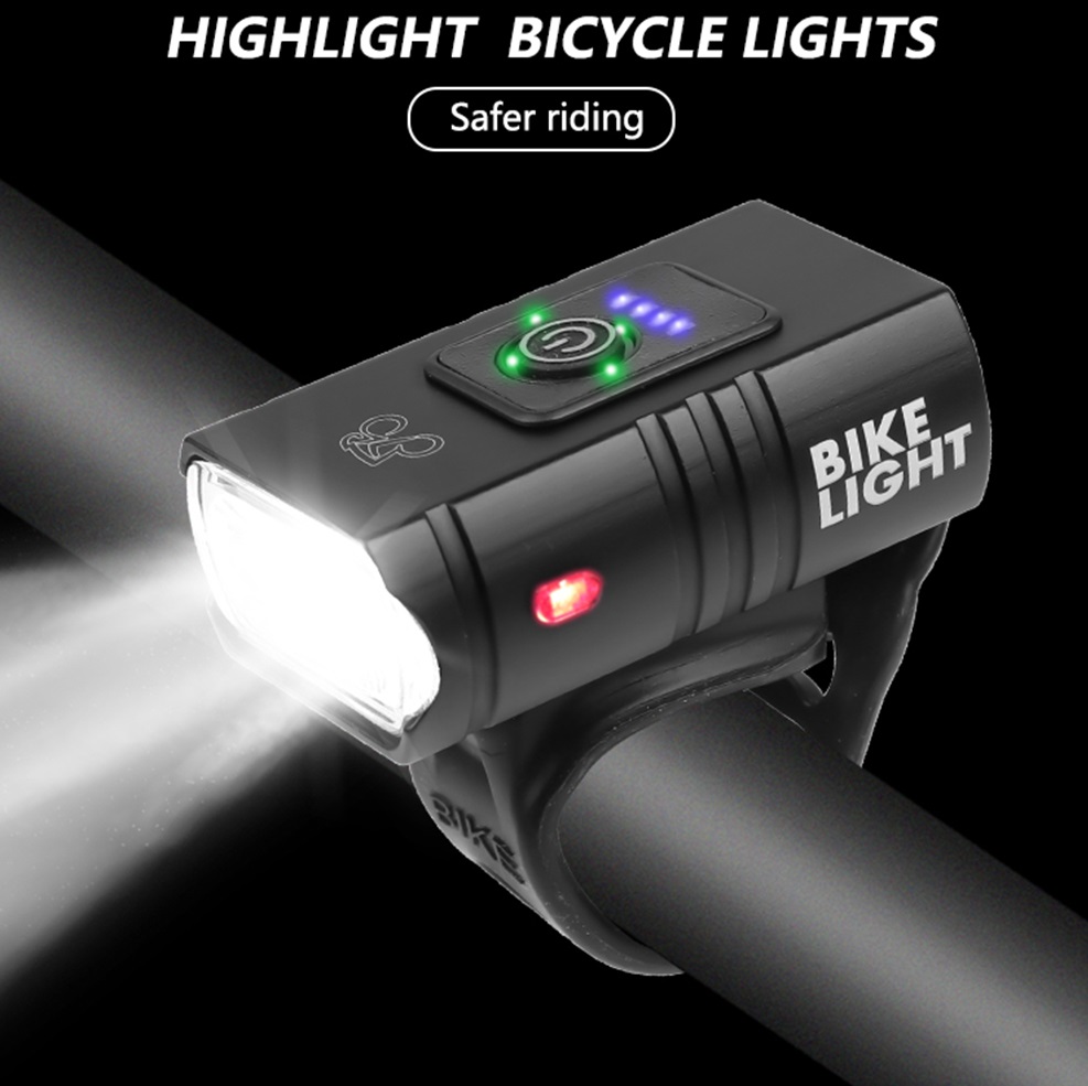 Đèn trước xe đạp bike light t6 led 10w 800lm dùng pin sạc - đèn xe đạp