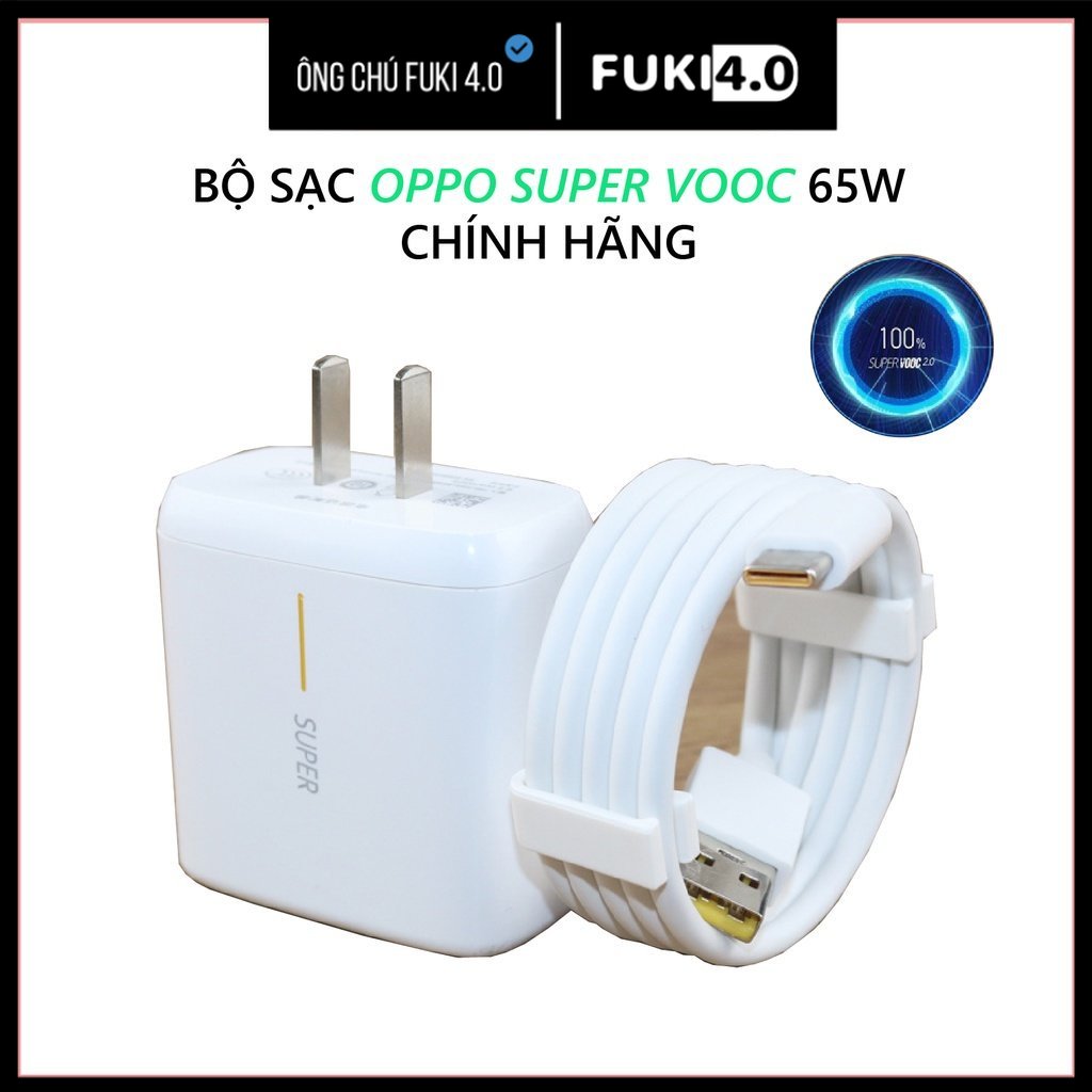 Dây cáp sạc và cục củ sạc nhanh oppo super vooc type c 65w dùng cho oppo a93/a53/a92/f9/reno 7/reno 5