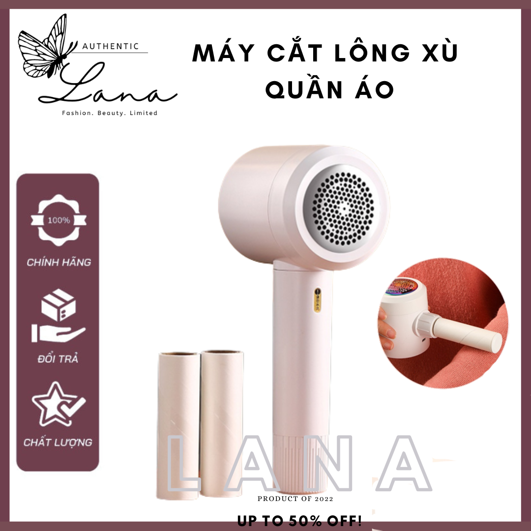 Máy cắt lông xù quần áo đa năng 2in1 có thể cắt xơ len vải và hút bụi không dây LANA