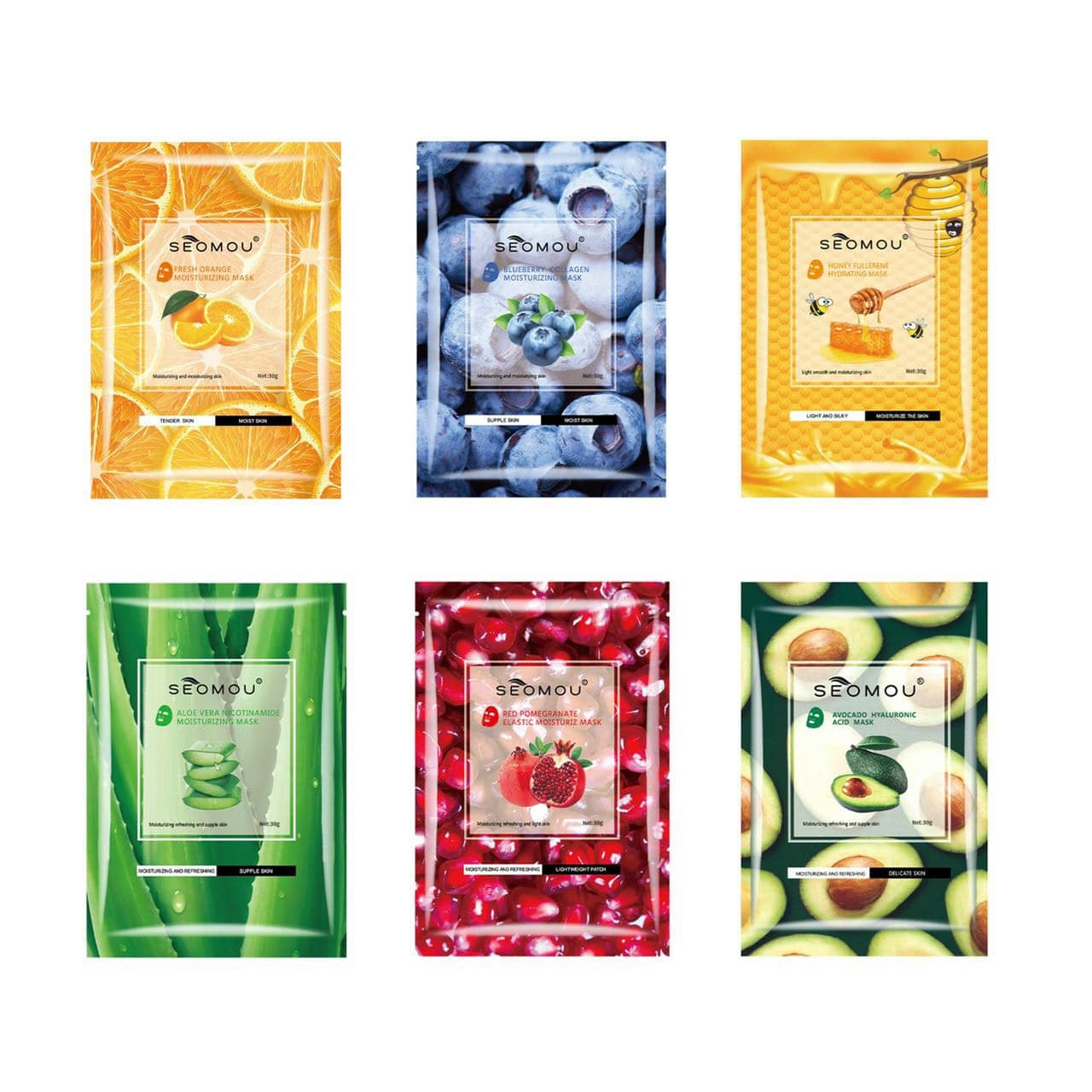 Combo 15 miếng mặt nạ nội địa Trung, cấp ẩm dưỡng trắng, mix lộn xộn nhiều mùi