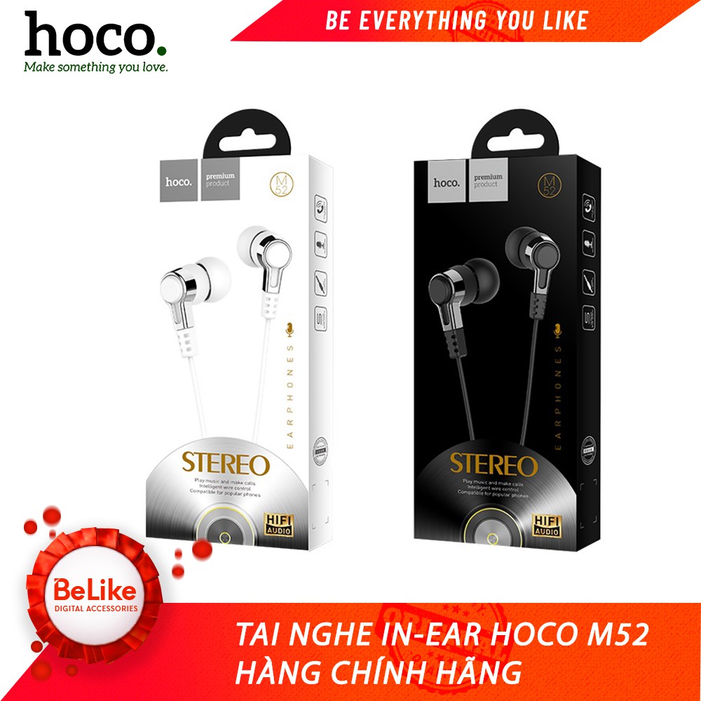 Tai nghe nhét tai hoco m52 ✔️ hàng chính hãng