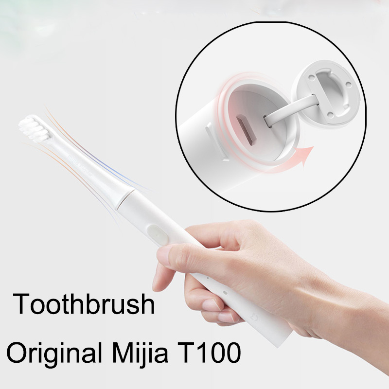 xiaomi mijia t100 bàn chải đánh răng điện sóng âm không dây có thể sạc qua usb bàn chải đánh răng siêu âm không thấm nước tự động bàn chải đánh răng bàn chải điện 6