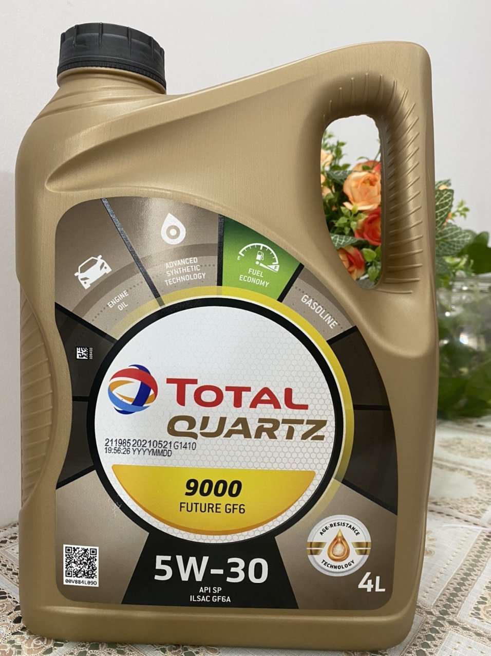 Nhớt động cơ xăng total quartz 9000 sp 5w30 4l