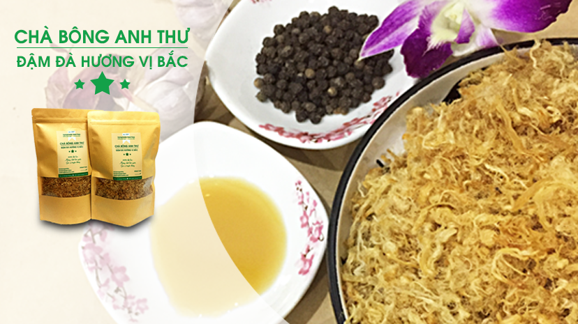 Chà bông heo vị bắc ăn kiêng không đường / ruốc thịt heo vị bắc truyền thống anh thư