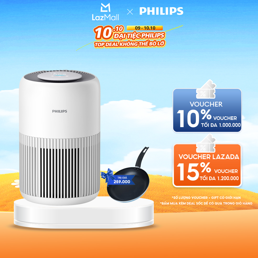 Máy Lọc Không Khí Philips AC0950/10 |Bộ lọc Hepa Nano Protect|65m2 | lọc 99.9% virus - Hàng Phân Phối Chính Hãng