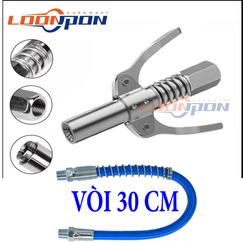 Dụng cụ bơm mỡ, Đầu nối bơm mỡ, Khớp nối bơm mỡ - Đầu nối bơm mỡ bò, Dụng cụ Bơm mỡ bò, Khớp nối dầu mỡ