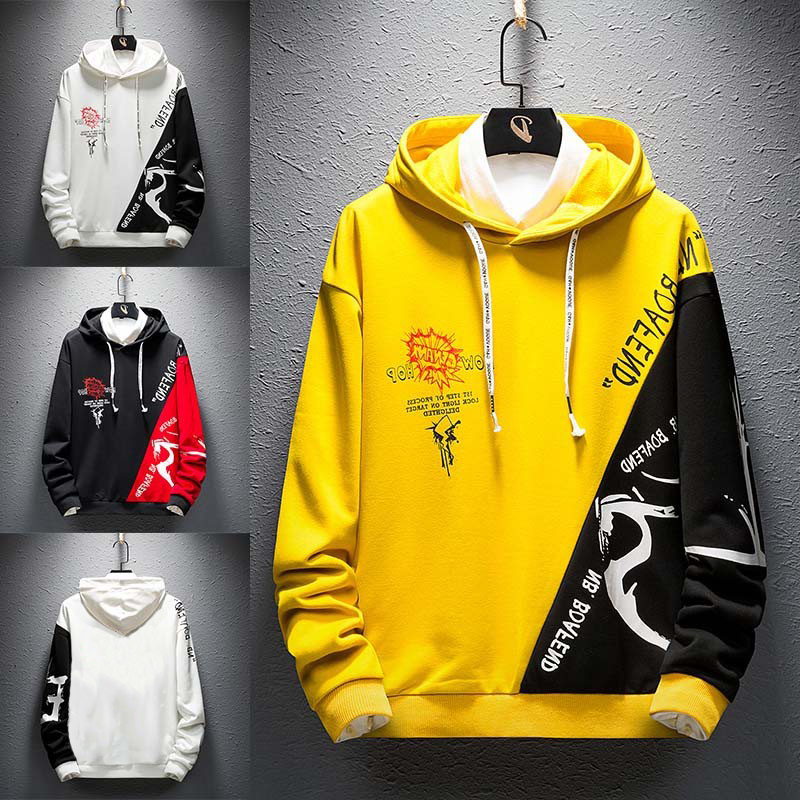 Áo Khoác Hoodies Nam Chất Thun Phối Hai Màu Cá Tính YUANDIAN Năng Động Dáng Basic 2024 Thời Trang FORHIMCS2 AO TOP 90000129C