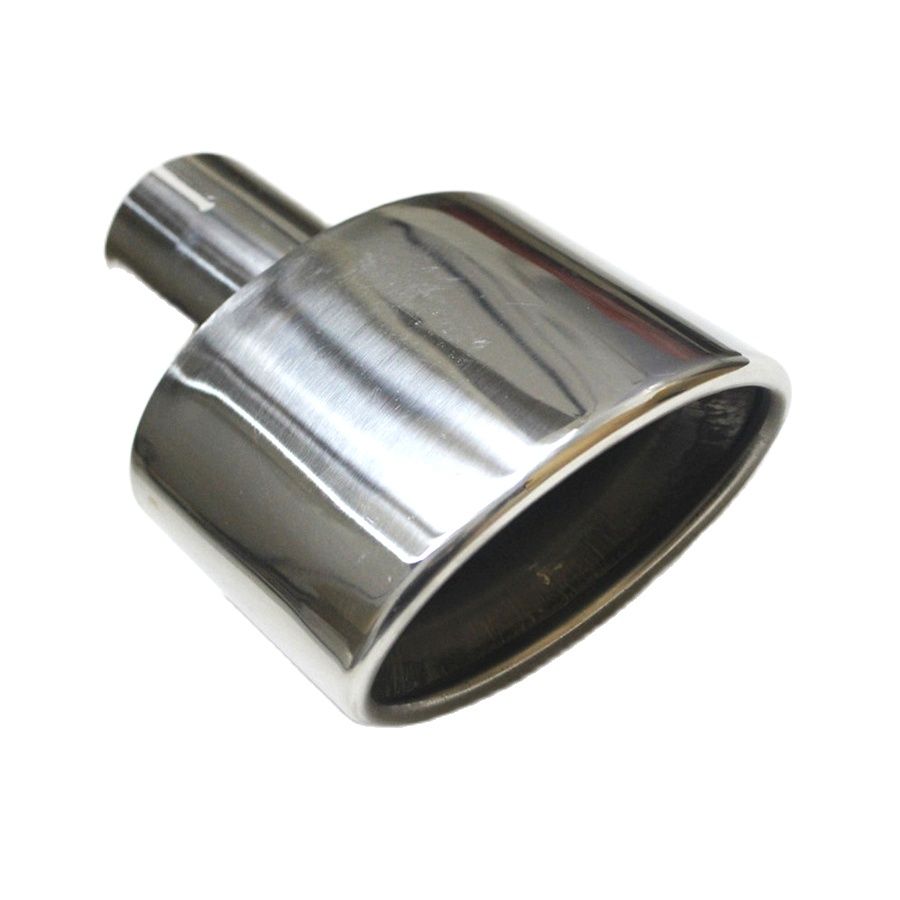 1 cái đầu ống xả bằng thép không gỉ thông dụng cho xe hơi đầu ống hình bầu dục OD 54mm ID 51mm