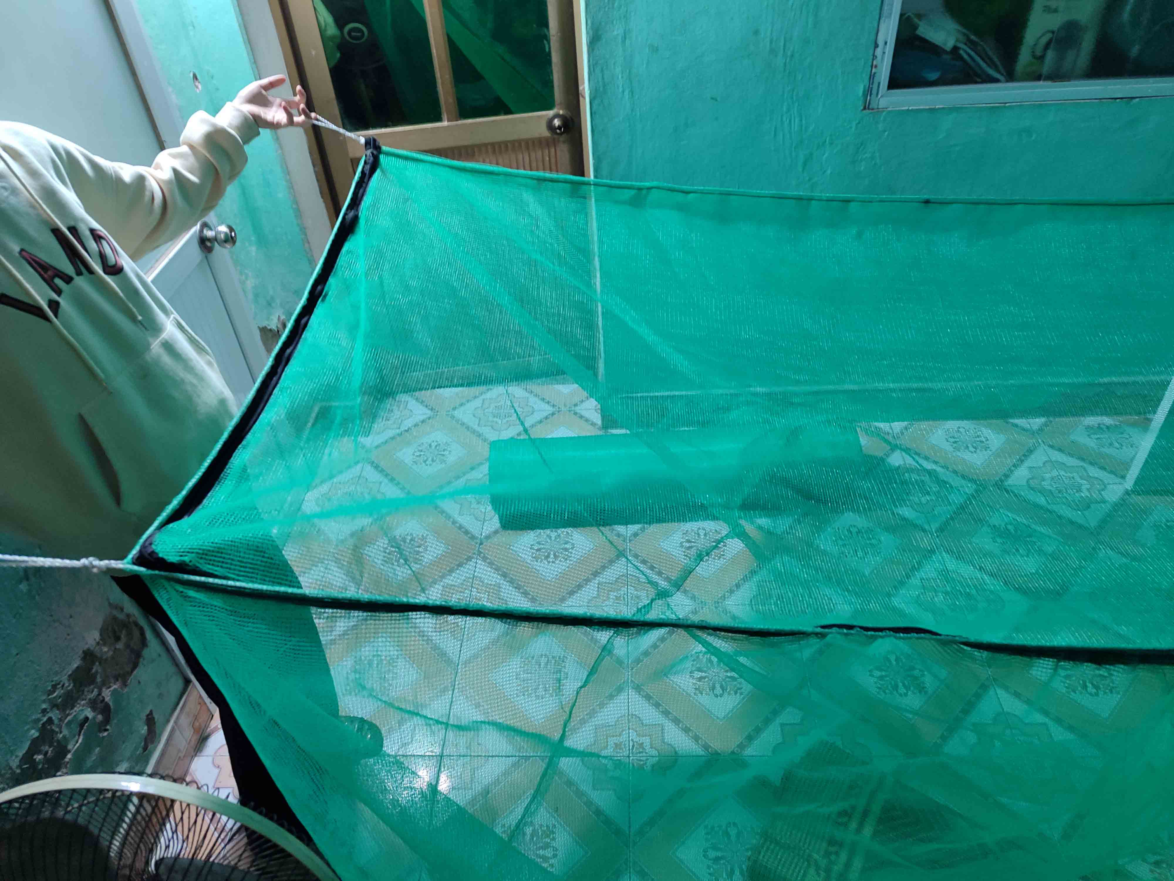 17 size mùng lưới rọ xanh nuôi cá,ếch...có nắp đậy có khoá kéo