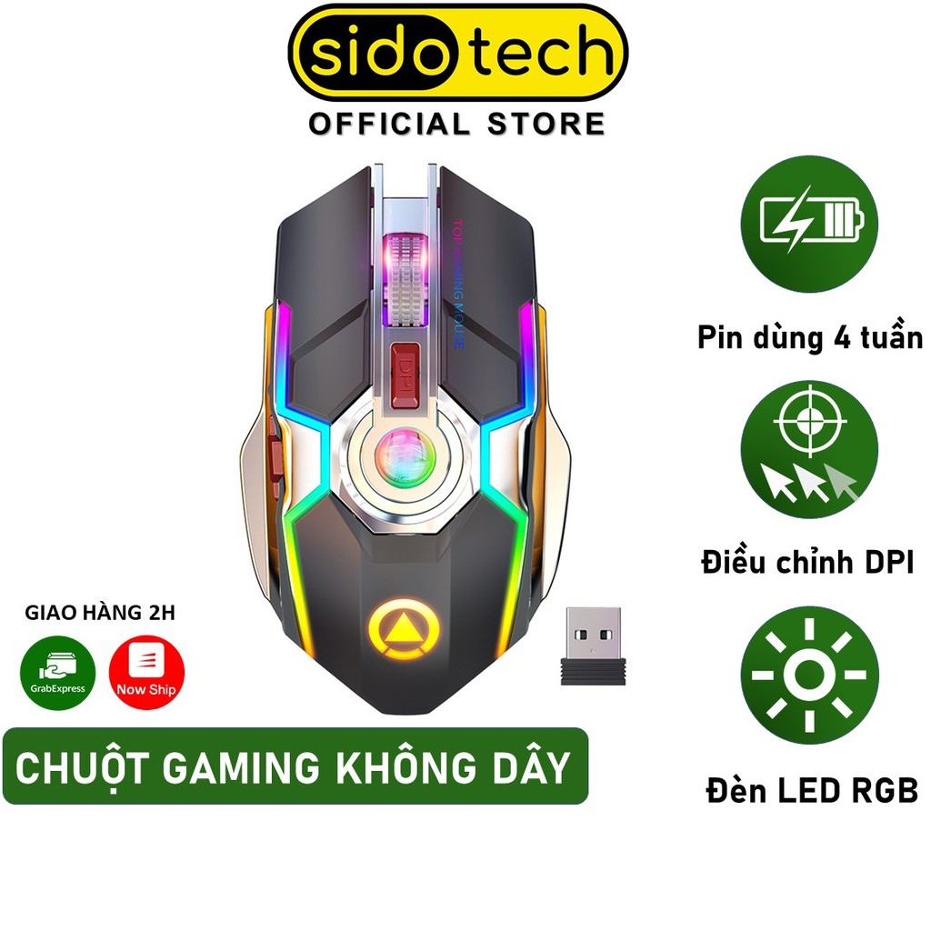 Chuột Không Dây Gaming Bluetooth SIDOTECH YINDIAO S5A Sạc Pin Chơi Game