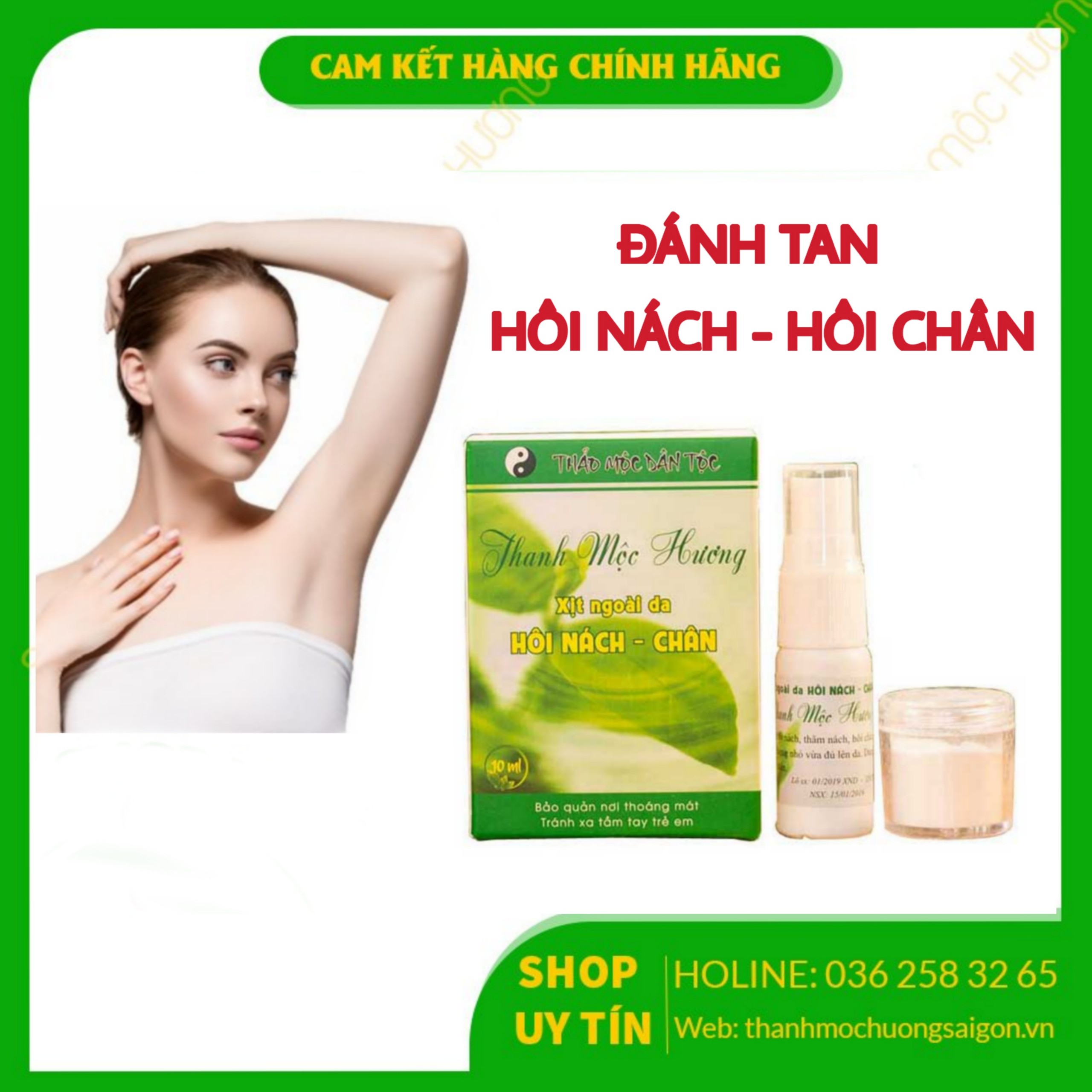 [HCM][Chính Hãng] Hôi nách Hôi chân Thanh Mộc Hương - Đập Tan Hôi Nách Chỉ Sau Lần Sử Dụng Đầu Tiên