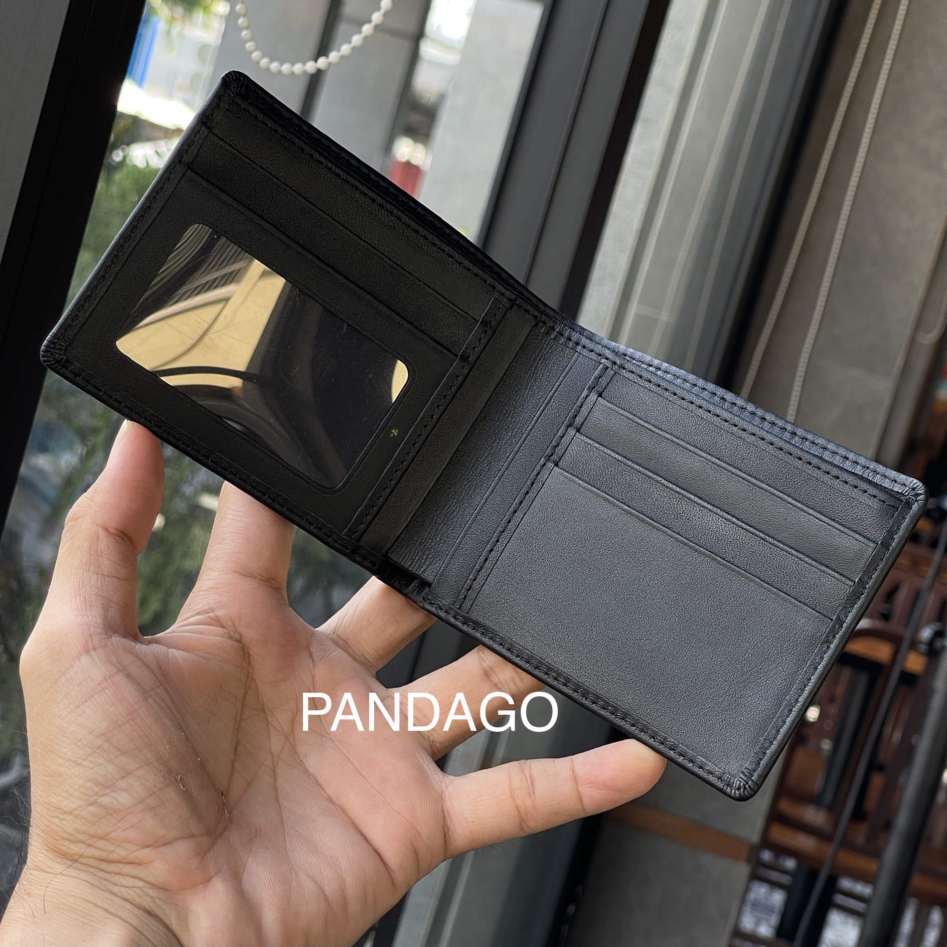 Ví da nam da bò nappa pandago serena 03 dáng ngang cao cấp sang trọng có khóa kéo
