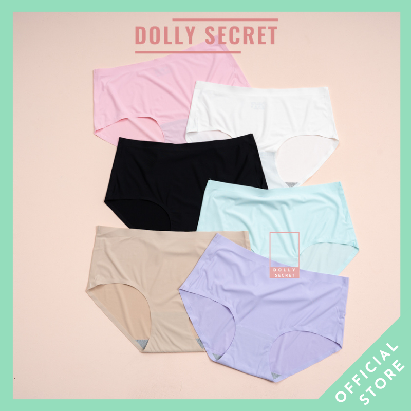 Quần lót nữ su non thun lạnh không viền may kháng khuẩn cạp ép cao cấp DOLLY SECRET QL005-Kháng Khuẩn, Mềm Mại, Thoáng Khí, Chống Đổ Lông, Quần Sịp Nữ, Quần Chíp Nữ, Quần Xì Nữ