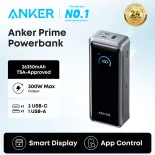 Anker Prime Power Bank, 20,100mAh 3-Port Portable Charger with 220W Max Output, Two-Way Charging, TSA-Approved, App Control, for MacBook, iPhone 17/16 Series, and More (Base Not Included) A110B
