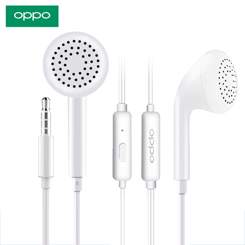 [in-ear headphone]Tai nghe Oppo R11(Trắng) chuôi 3.5mm tương thích tuyệt vời các dòng OppoAndroid và một số dòng IOS