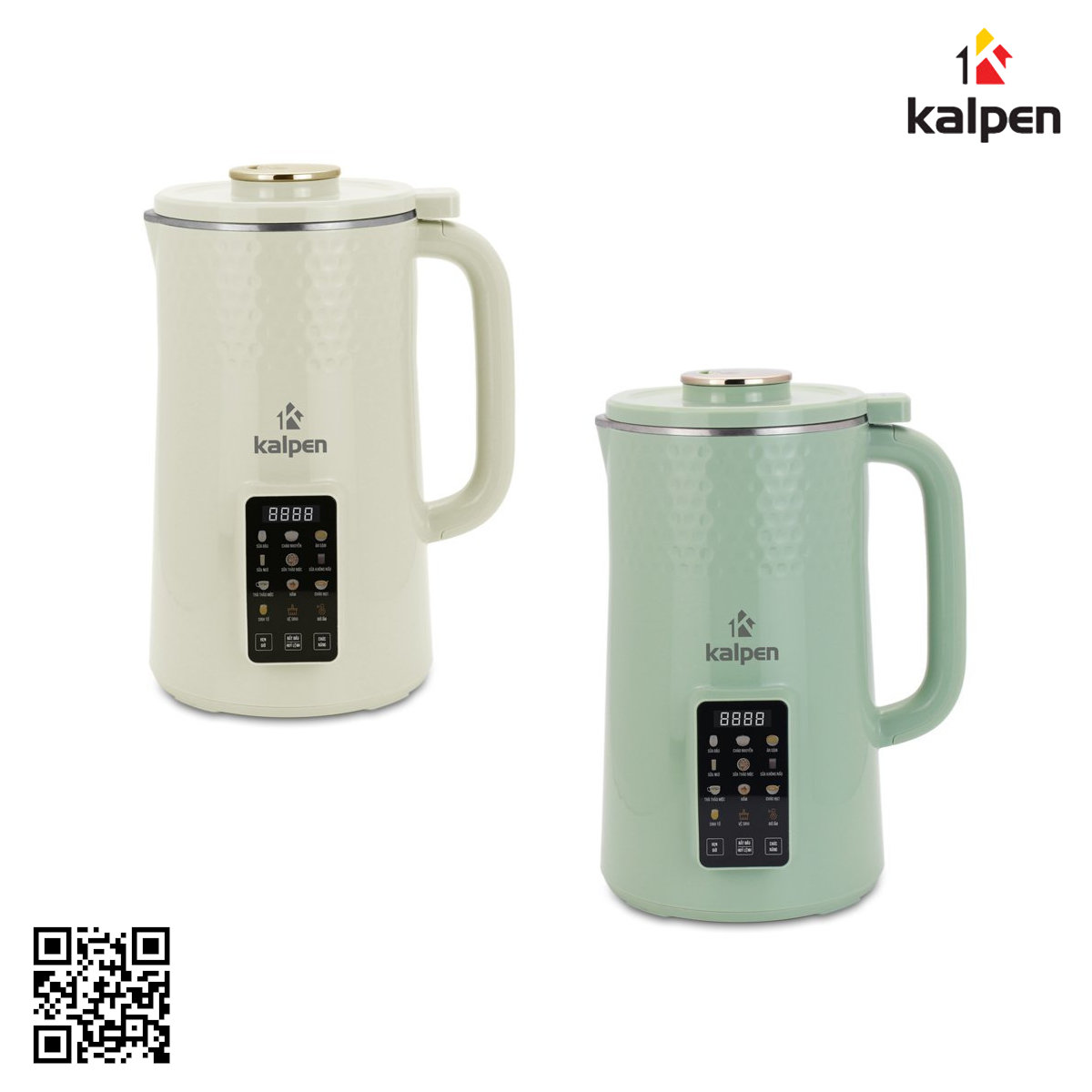Máy xay nấu và làm sữa hạt mini Kalpen H3 H4 1000ml công suất 1150W menu 12 chương trình chuẩn Đức, bảo hành 2 năm