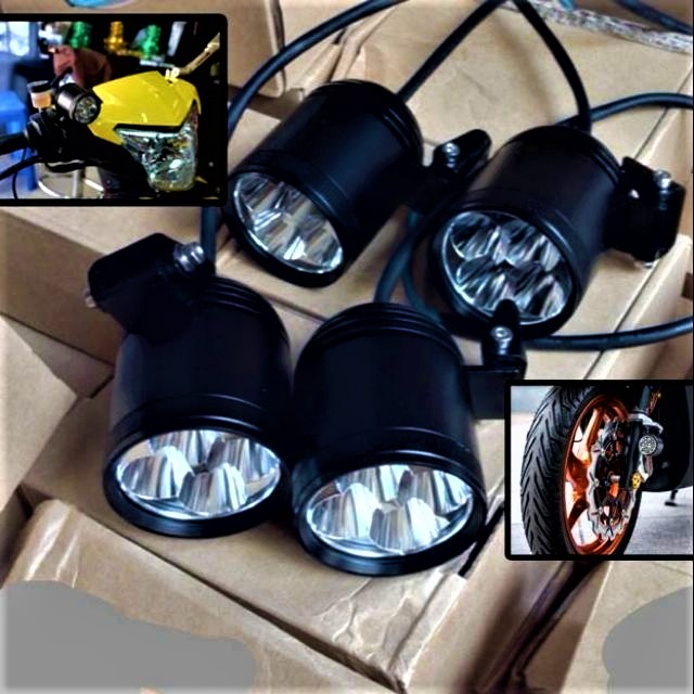 ĐÈN TRỢ SÁNG L4 LOẠI ĐẸP ( TẶNG CÔNG TẮC ) , ĐÈN LED TRỢ SÁNG XE MÁY , ĐÈN LED SIÊU SÁNG CHO XE MÁY