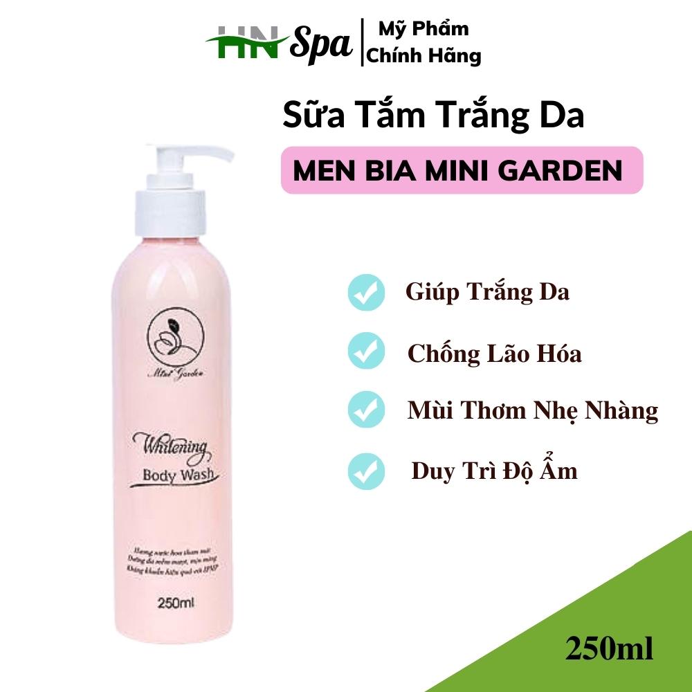 Sữa Tắm Men Bia Mini Garden Whitening Body Wash Dưỡng Trắng Da Hiệu Quả 250ml HocNganSpa