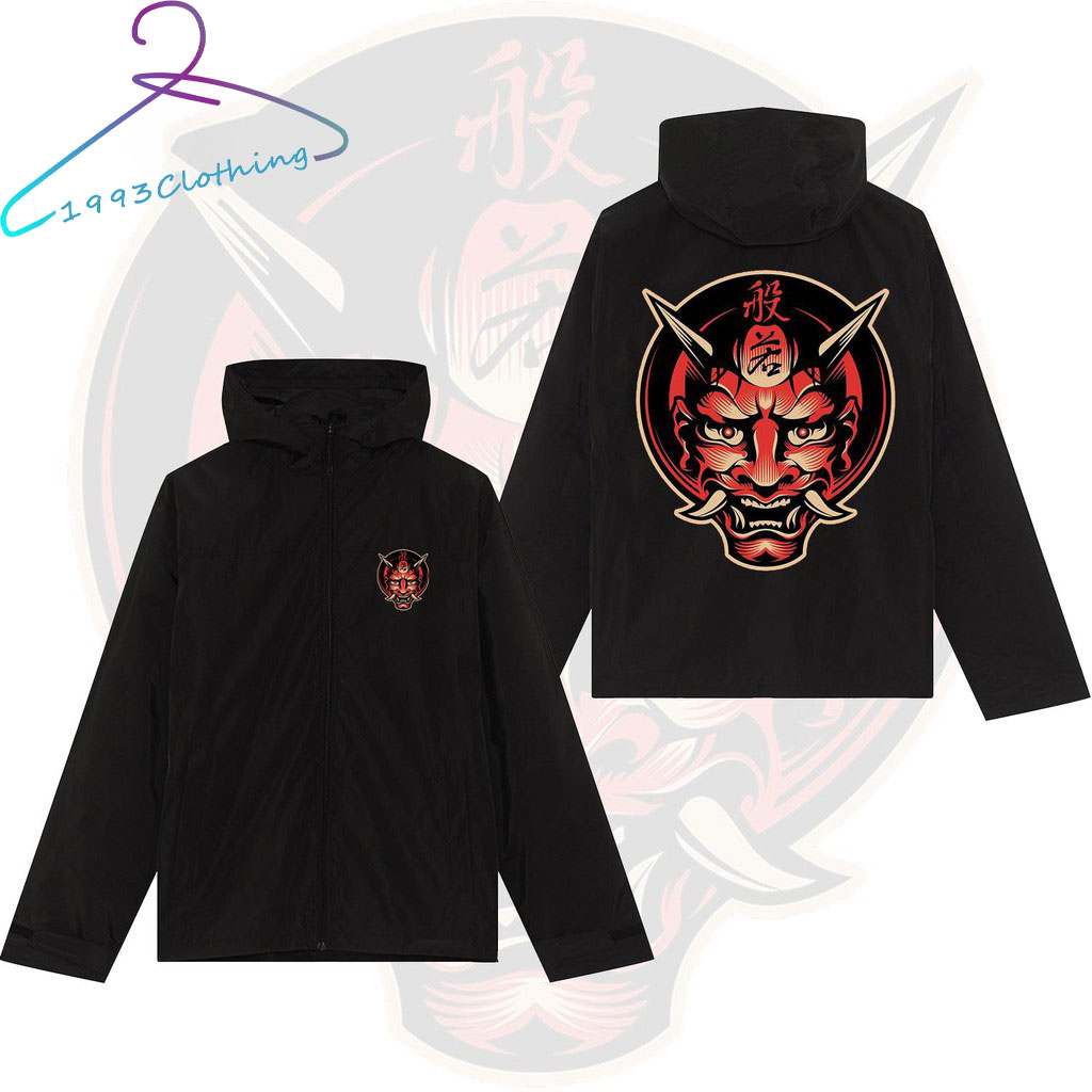 [HCM]ÁO KHOÁC DÙ CÓ NÓN FORM RỘNG IN HÌNH ĐẦU QUỶ,👚FREESHIP👚,LOCAL BRAND HÀNG VNXK 2 LỚP CHÓNG NẮNG,1993CLOTHING.