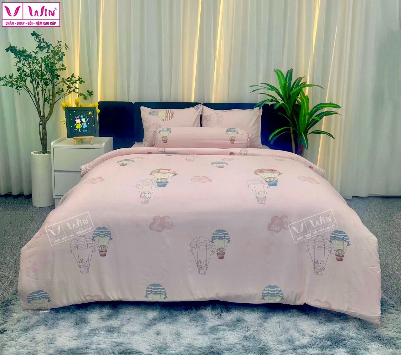 Bộ Drap tencel sang trọng, mềm mịn, mát lạnh,ga giường mẫu TC11