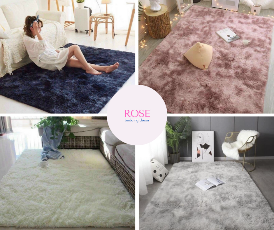 [Xả Hàng Đón Tết]-Thảm Lông Loang Trải Sàn Lông Thú Dầy Hàng Đẹp Loại 1 - Kích Thước 1m6 x 2m - Mặt Sau Chồng Trơn Trượt