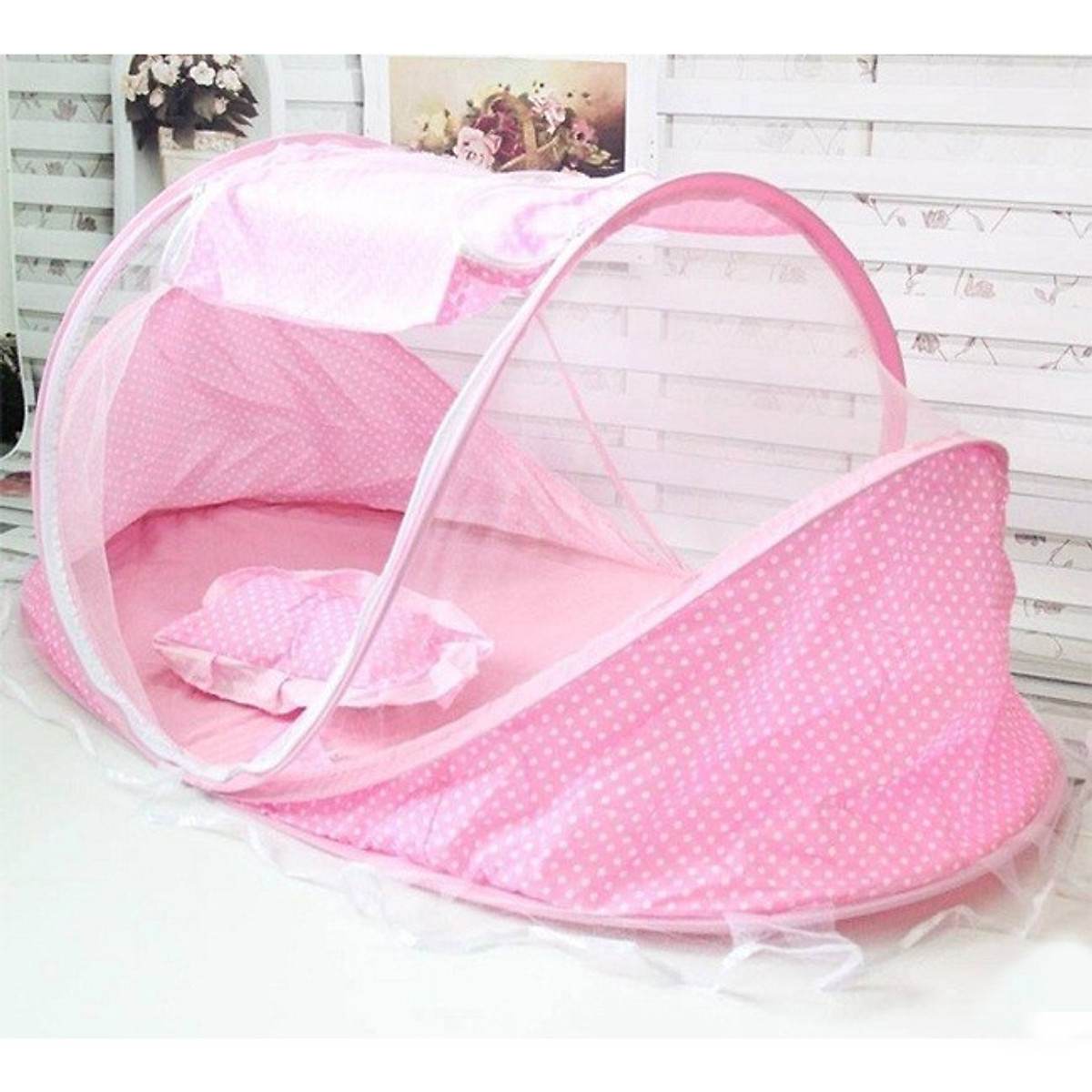 Màn chụp chống muỗi có nhạc cho bé