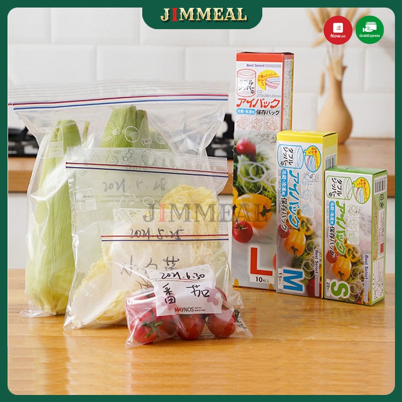 Túi zip đựng thực phẩm kéo khóa nội địa nhật, túi đựng thực phẩm, bảo quản thực phẩm đa năng