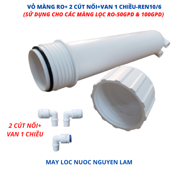 (HCM) Vỏ Màng RO Và Phụ KIện - (Sử Dụng Cho Các Màng Lọc RO 50GPD & 75GPD)