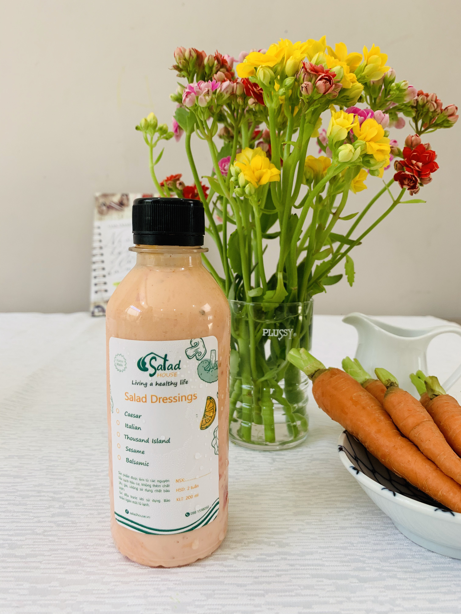 [Free Ship HCM] Sốt Salad Thousand Island, Homemade 100%, 1 chai  200ml, hương vị rau củ thơm ngon