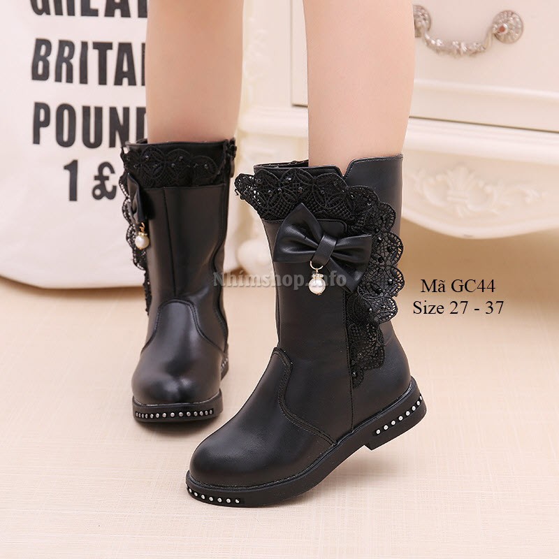 Bốt cho bé gái 3 - 12 tuổi điệu đà và xinh xắn gc44
