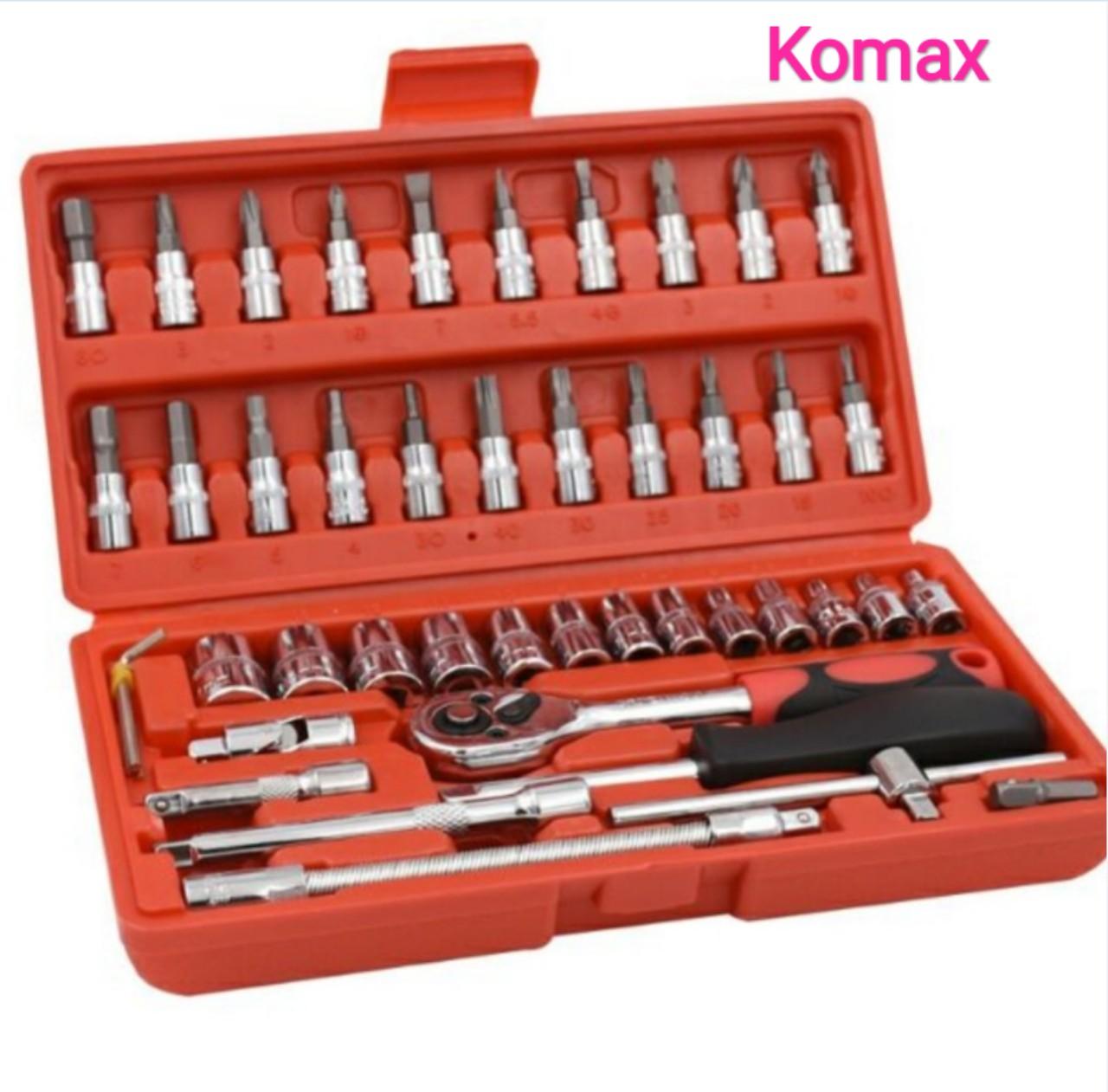 Bộ khẩu sửa chữa 1/4 (46 PCS), bộ dụng cụ mở bu lông ốc vít đa năng - Bộ dụng cụ sửa chữa đa năng
