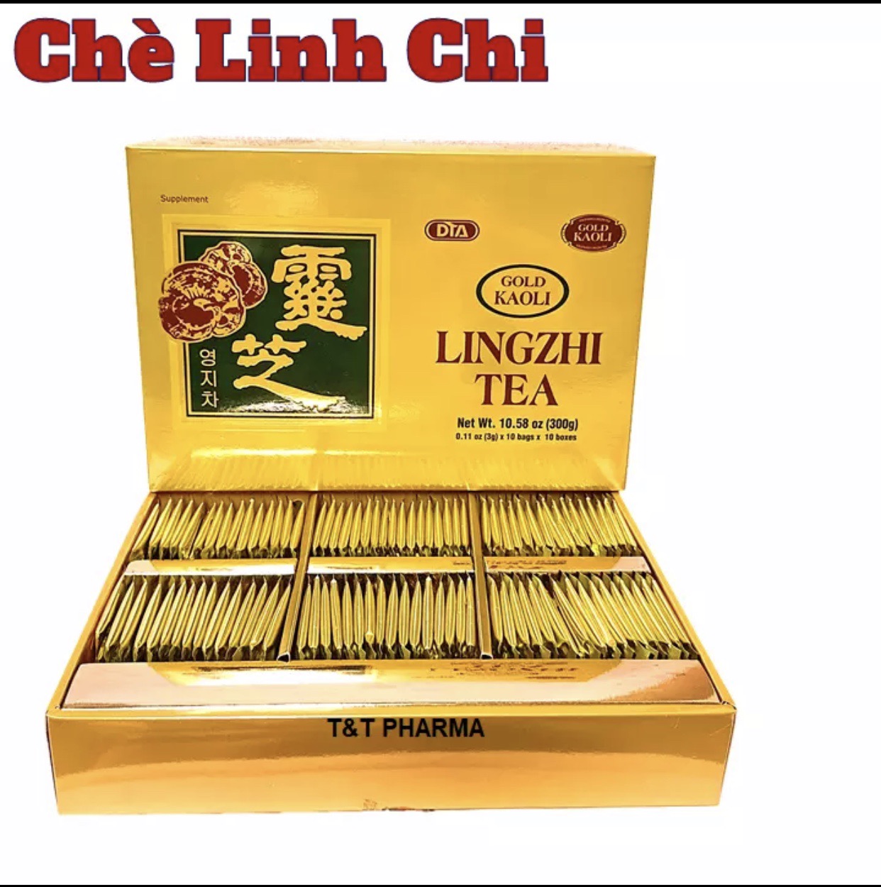 Chè linh chi gold kaoli hàn quốc 300gr - 100 gói x 3gr