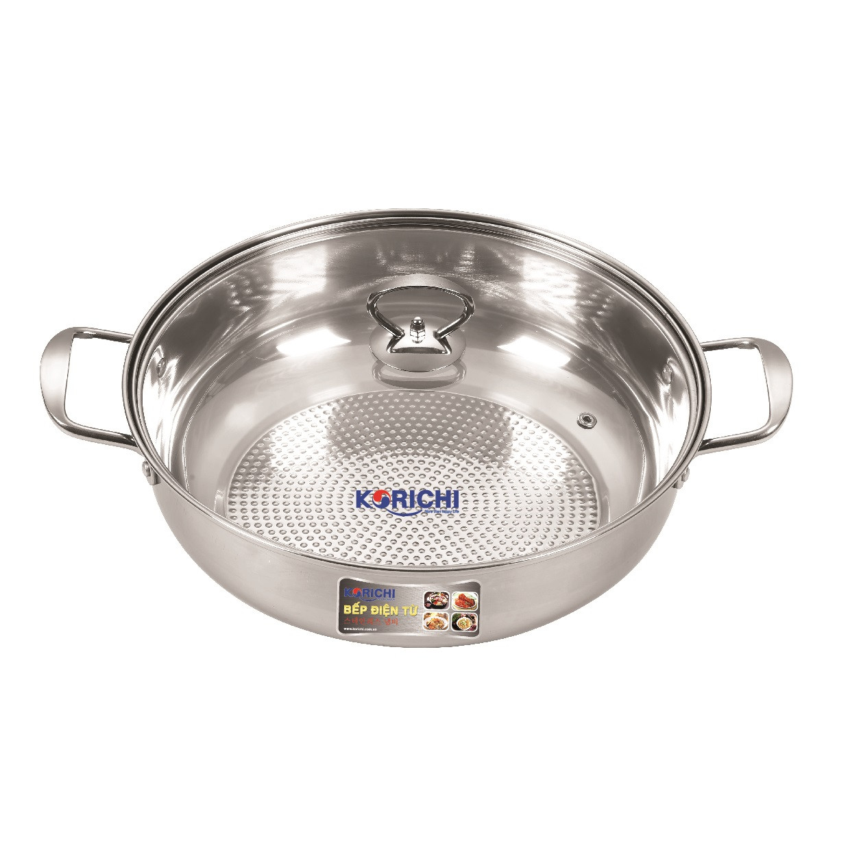 Nồi lẩu inox304 - size 30 - đáy dày chống khê - korichi krc-304 - hàng chính hãng