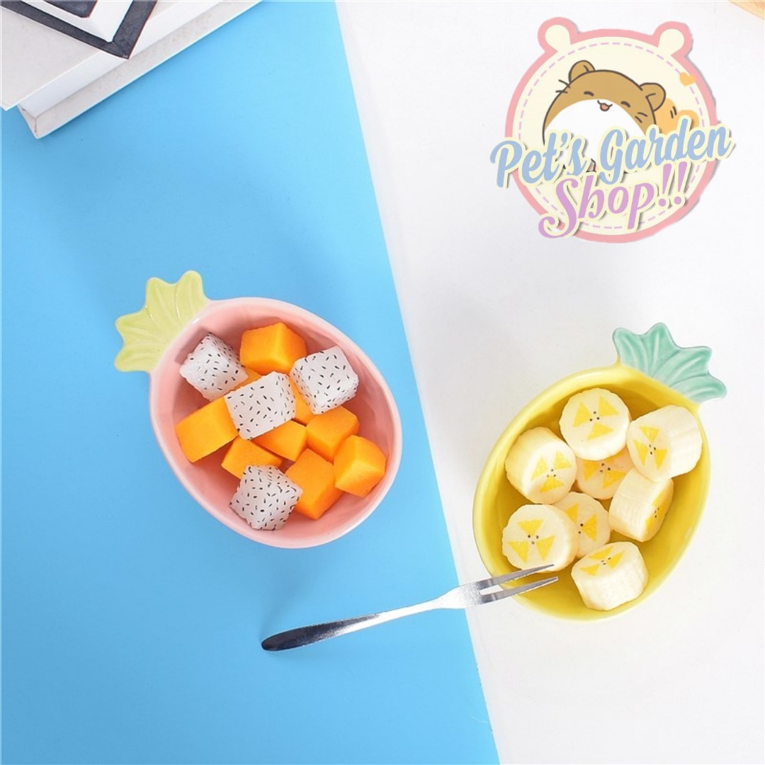 Chén dứa nhỏ bằng sứ cho hamster, pet nhỏ...
