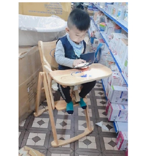 Ghế gỗ cao cấp chân cao cho bé hàng Việt Nam