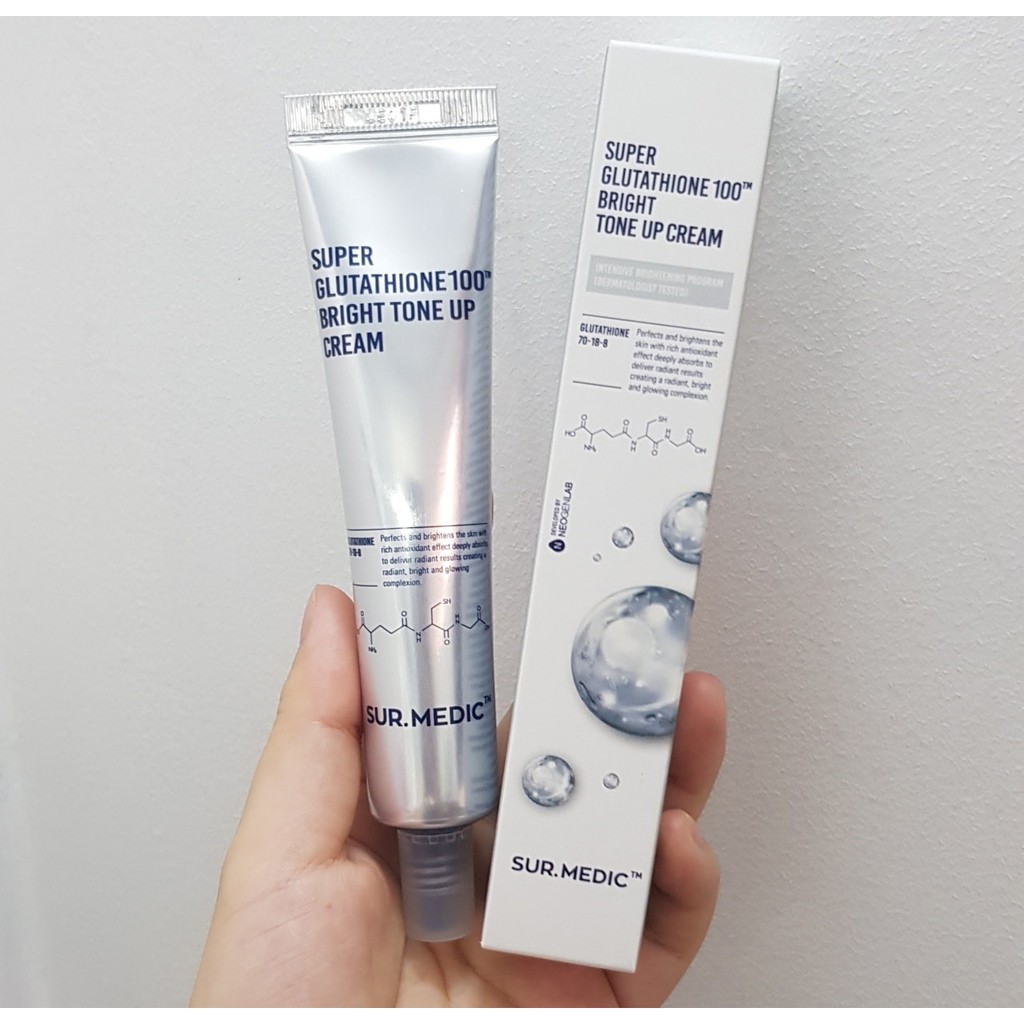 Kem Dưỡng Trắng Da Sur Medic Super Glutathione 100 Bright Tone Up Cream