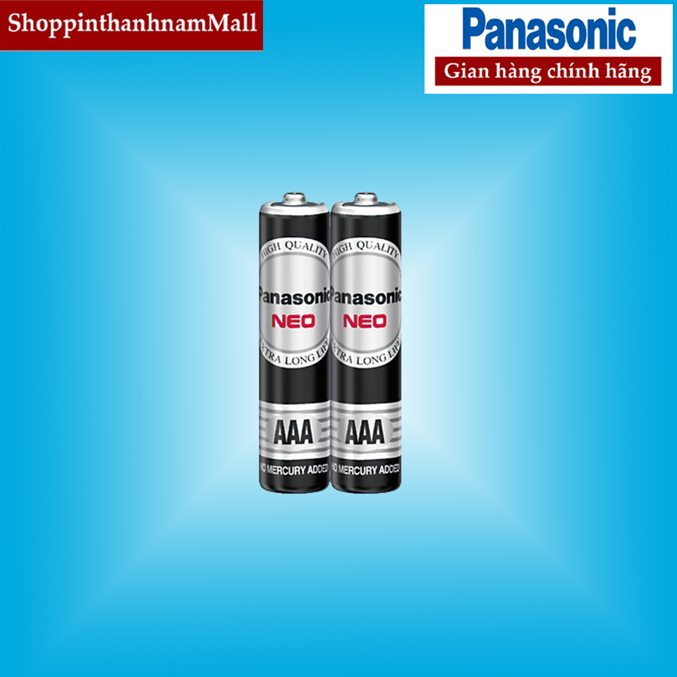 Vỉ 2 viên pin aaa panasonic đũa đen r03nt-2s dung lượng cao