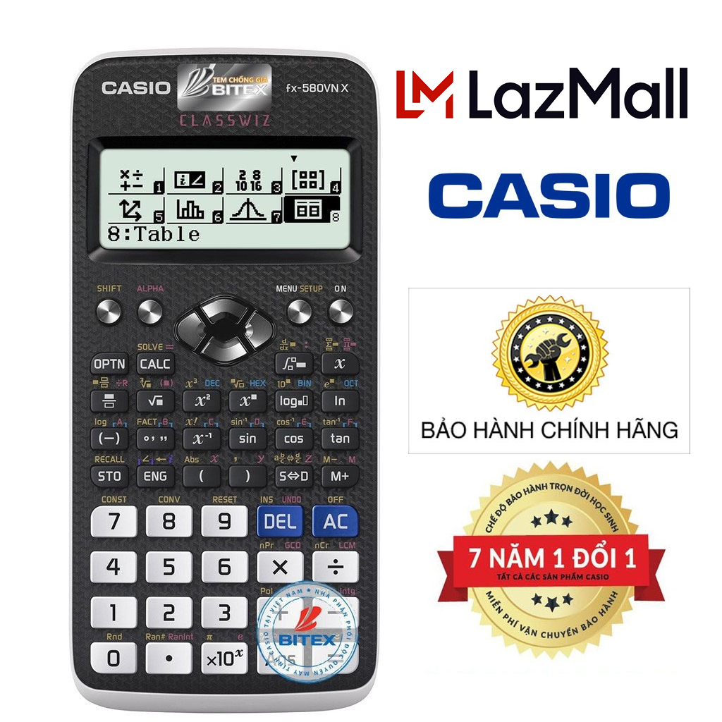 Máy tính CASIO fx 580 vn X Máy Tính Học Sinh Cấp 2, Cấp 3, Máy Tính Toán Cầm Tay Cho Sinh Viên Đại Học Chuyên Trong Phòng Thi, Máy Tính Cho Kế Toán Chính Sách Kế Quả Nhanh