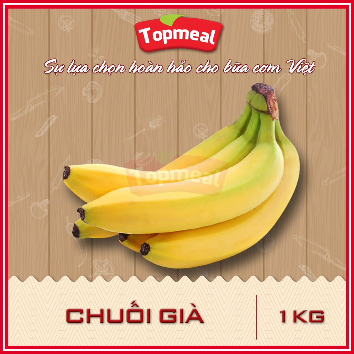 HCM - Chuối già (1kg) (Giao xanh/chín ngẫu nhiên tùy đợt hàng) - [Giao nhanh TPHCM]