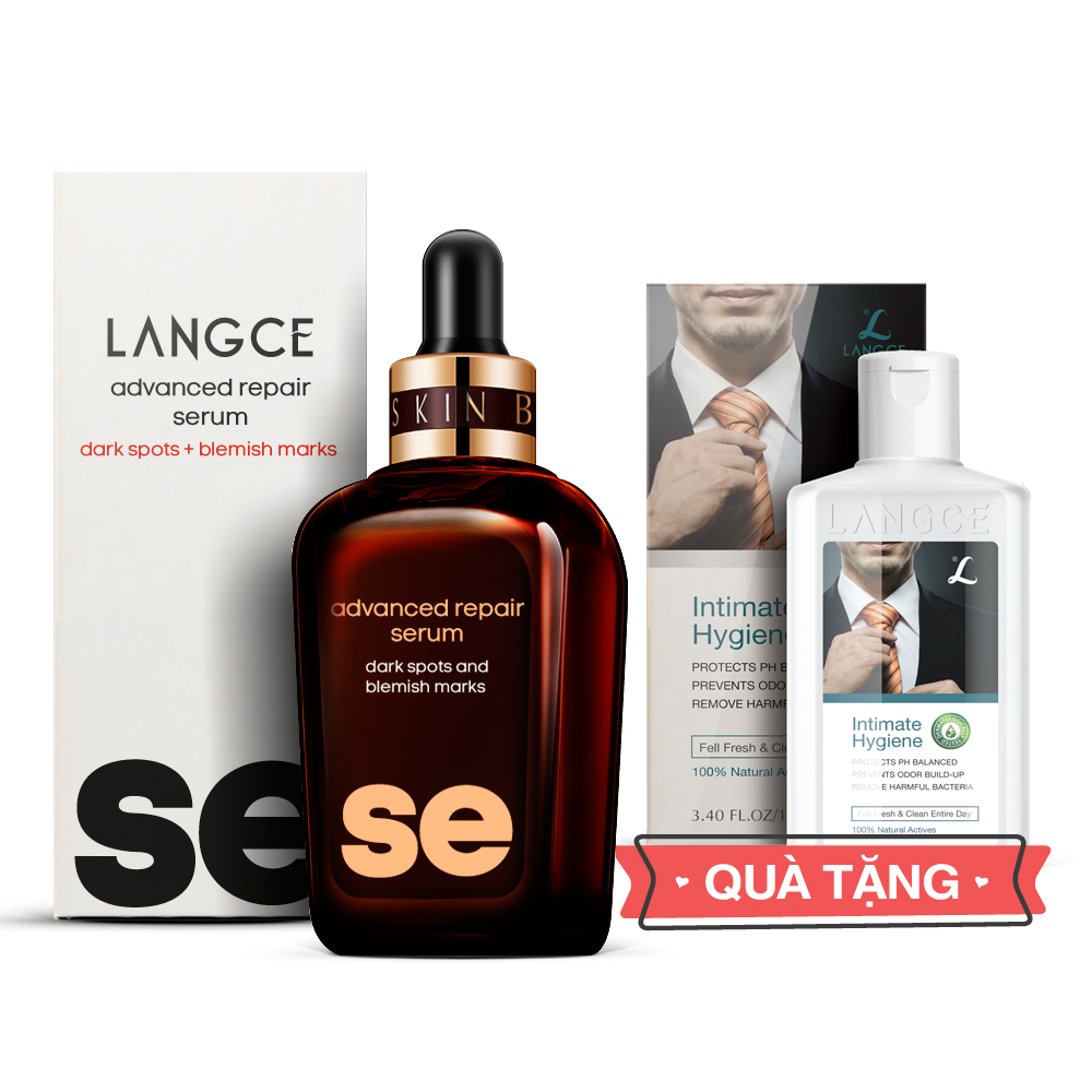 Serum Thâm Nám, Sạm Da, Tàn Nhang, Đồi Mồi 30ml cho Nam TẶNG Gel Vệ Sinh Vùng Kín Nam 100ml LANGCE