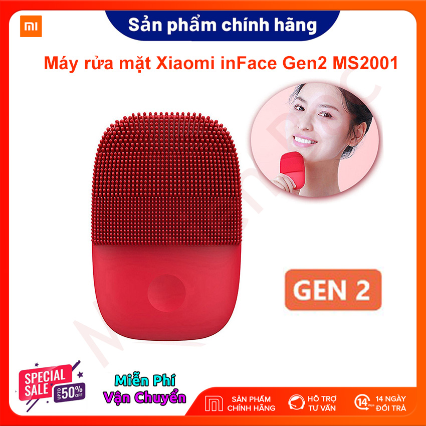 [GEN 2] Máy rửa mặt Xiaomi MS-2001, Bản Nâng Cấp Của Inface Sonic Gen1 MS2000, Máy Rửa Mặt Thông Minh Bằng Sóng Âm, 5 Mức Rung, Gấp Đôi Sóng Âm, Pin Cực Lâu Chờ 6 Tháng, Sạc Điện – Đủ Màu - Chính Hãng– Mi Miền Bắc